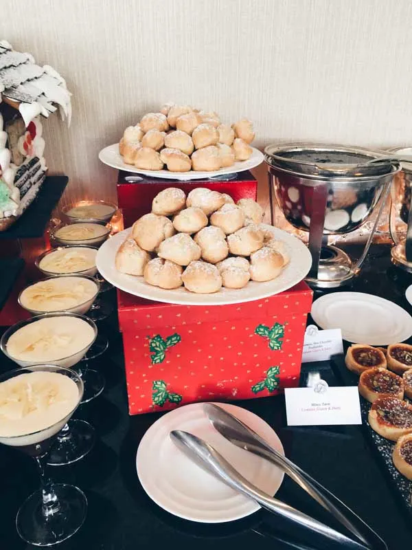 Peppermint, milk chocolate profiteroles at the Fairmont Hotel Vancouver | Foodgressing.com