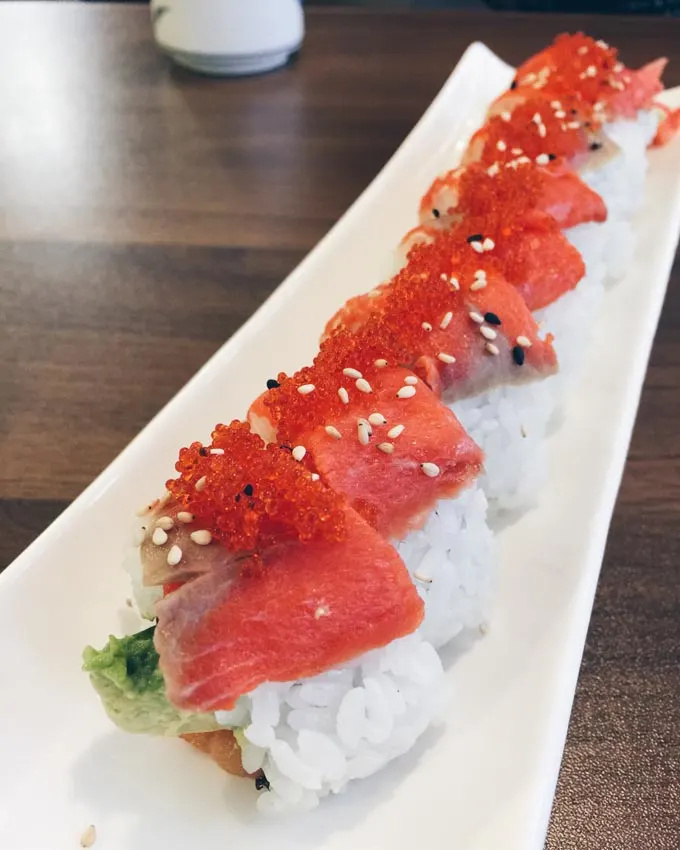 Twin Salmon Roll at Osaka Sushi Japanese Restaurant  | Foodgressing.com