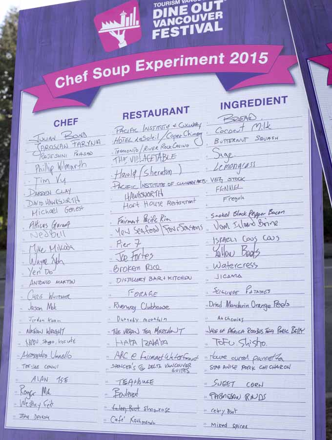 The Chef Soup Experiment, Dine Out Vancouver 2015