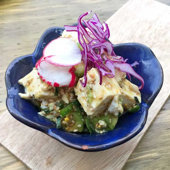 Tofu avocado salad at Shishinori