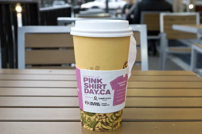 Blenz Coffee Pink Shirt Day