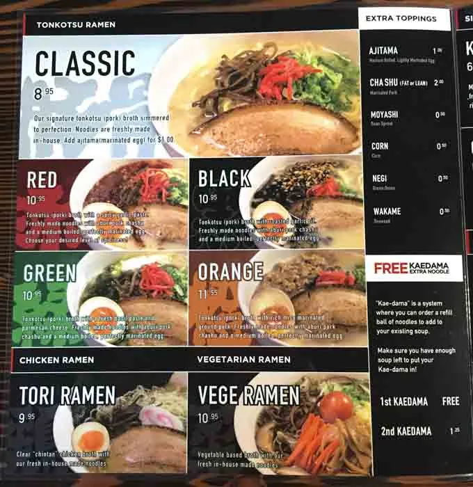 Ramen Butcher Vancouver Menu