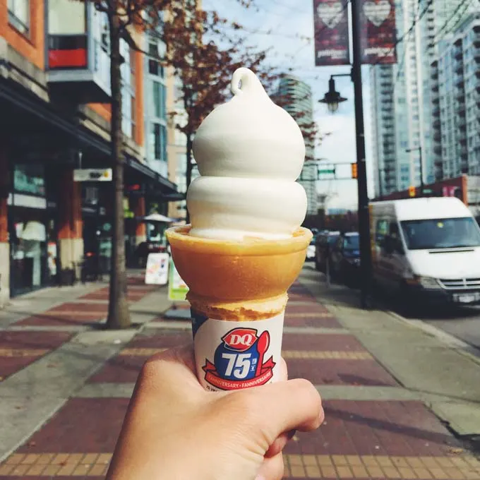 Dairy Queen Vancouver Yaletown Free Vanilla Ice Cream Cone
