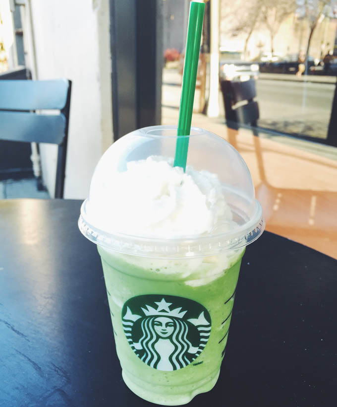 Starbucks Happy Mondays Green Tea Frappucino