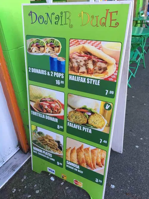 Donair Dude Vancouver Menu