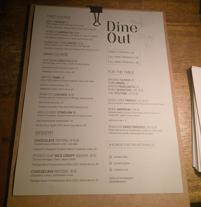 Wildebeest-Vancouver-Dine-Out-Vancouver-2016-Menu
