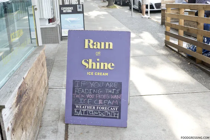 Rain or Shine Vancouver Ice Cream Kitsilano