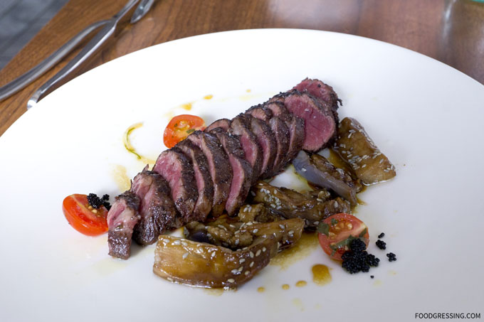 Bavette Steak, Wakame Caponata, Smoked Black