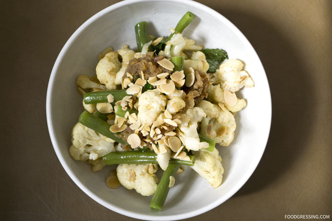 Green Beans, Cauliflower, Homemade XO Sauce, Almonds