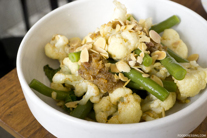 Green Beans, Cauliflower, Homemade XO Sauce, Almonds