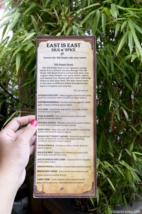 east is east menu vancouver.