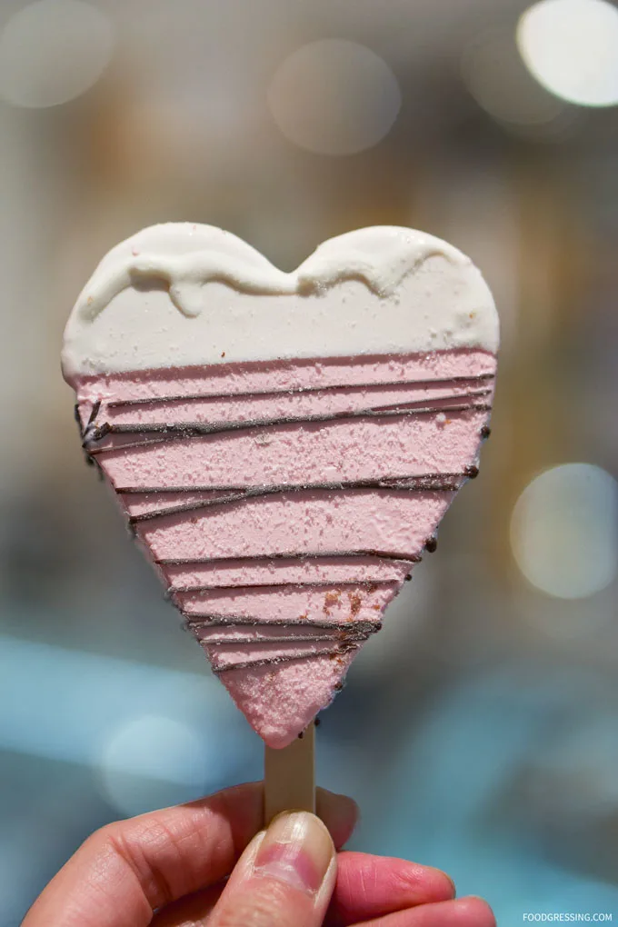 Valentine's Day Heart Gelato on a Stick | heart-shaped gelato