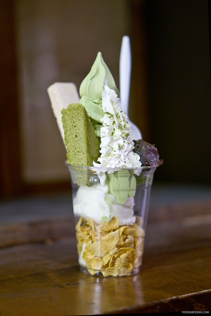 Bon Crepe Japanese Matcha Parfait Vancouver Robson