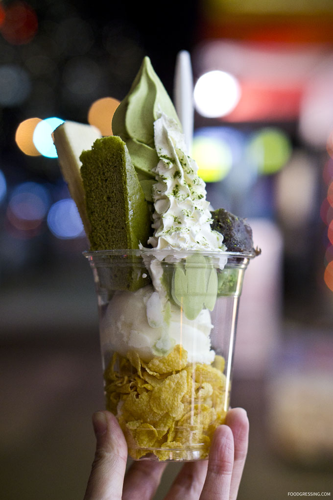 Bon Crepe Japanese Matcha Parfait Vancouver Robson