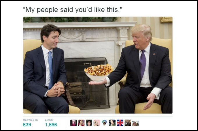 Trump and Trudeau Handshake Memes