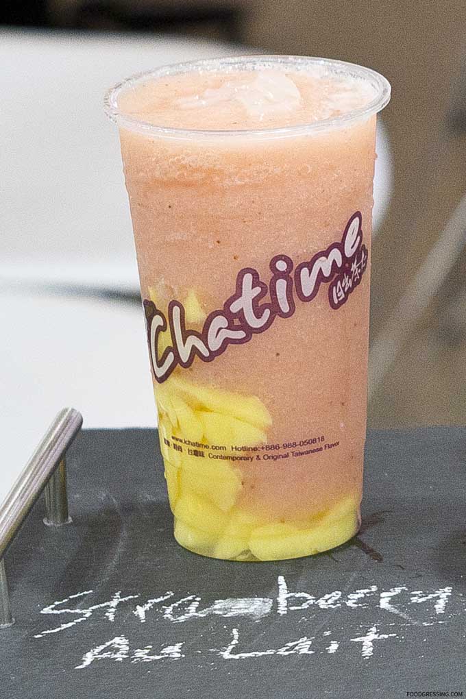 chatime strawberry au lait