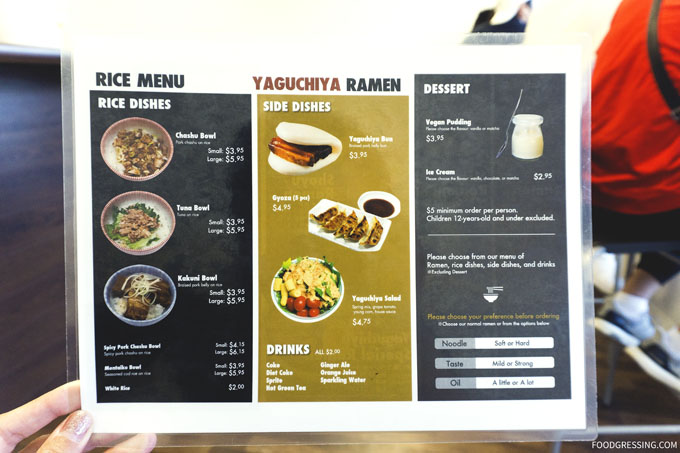 Yaguchiya Ramen Burnaby BC Metrotown