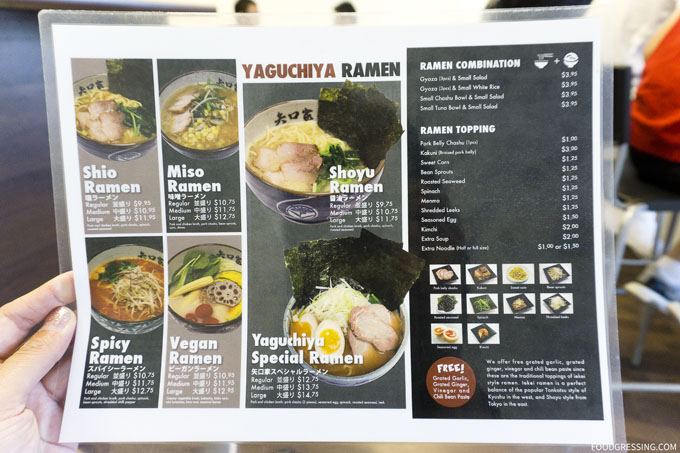 Yaguchiya Ramen Burnaby BC Metrotown