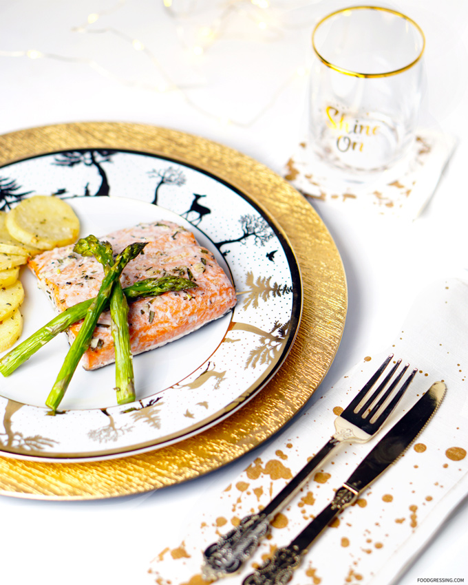 Elegant Dinner Party Decorating Ideas: Golden Splash Napkin