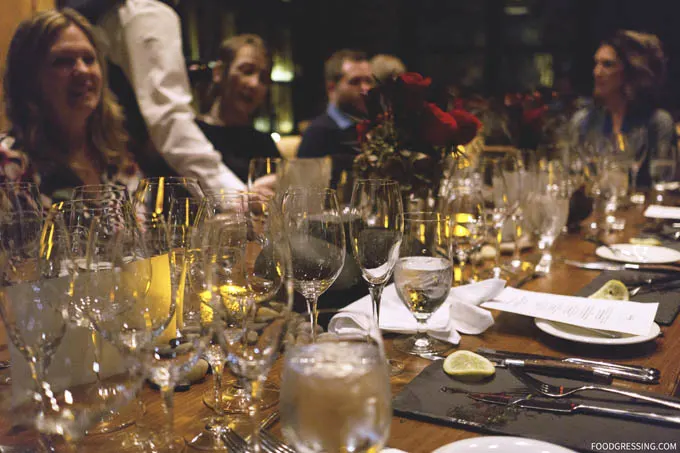 Fairmont Whistler Cornucopia Island Flavours Winery Dinner