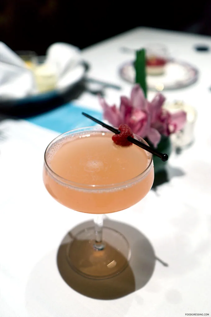 THE MARILYN cocktail - Finlandia, Fresh Raspberries, Fresh Lemon, Sparkling