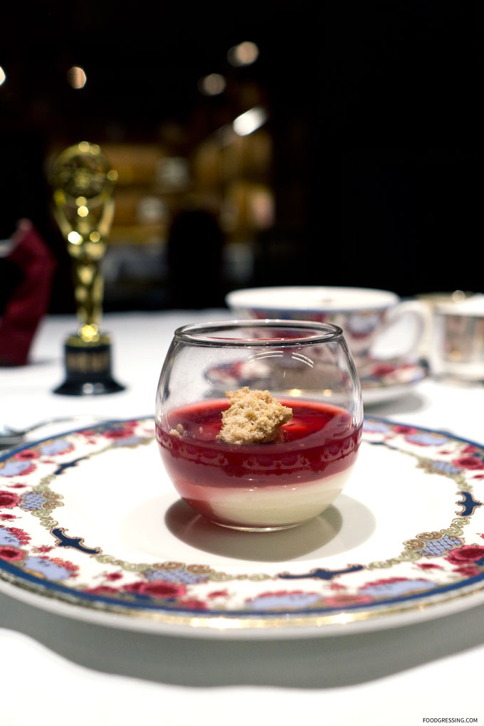 Raspberry & Cranberry Cremeaux, Golden Streusel at the Silver Screen Hollywood Afternoon Tea | Notch 8 Dining at Fairmont Hotel Vancouver