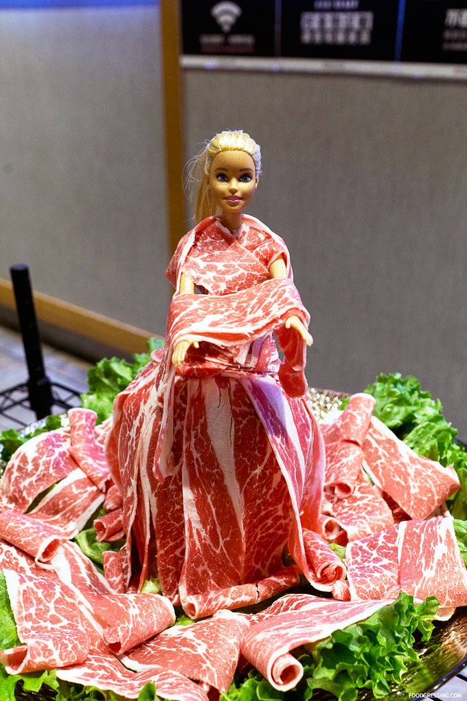 Hotpot Meat Barbie: Barbie in a Meat Dress