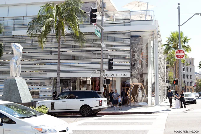 Louis Vuitton store in city, Rodeo Drive, Wilshire Boulevard