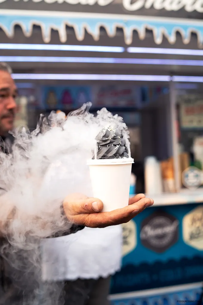 pne food 2018 smoking charcoal ice cream vancouver