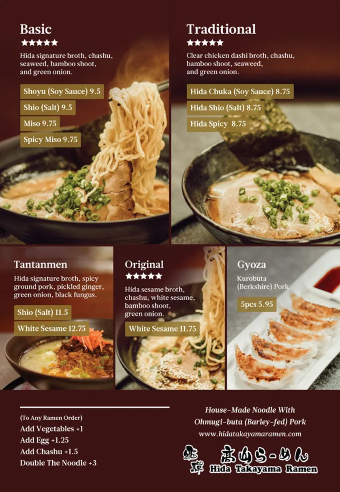 Hida Takayama Ramen Vancouver Robson