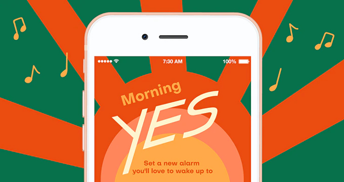 Starbucks "MorningYes" Alarm App