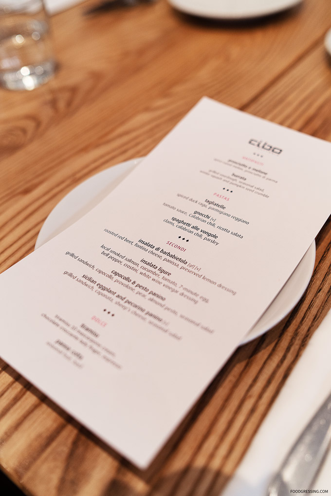 Cibo Trattoria launches new lunch and breakfast menu 2019