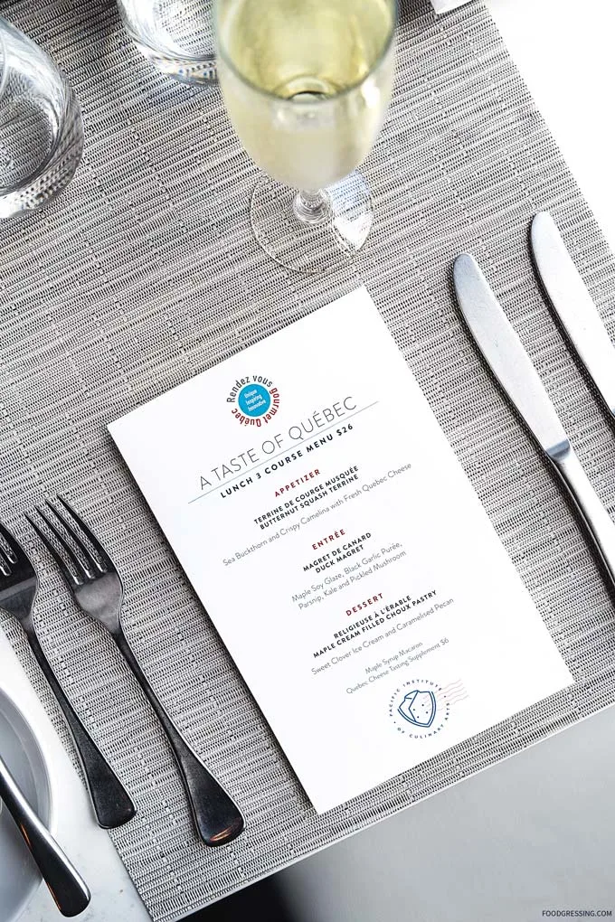 A Taste of Quebec in Vancouver at PICA Pacific Institute of Culinary Arts menu 2019