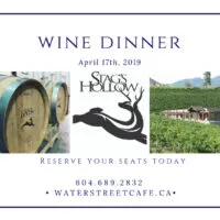 Water Street Cafe & Stag's Hollow Winery Wine Maker Dinner April 17, 2019