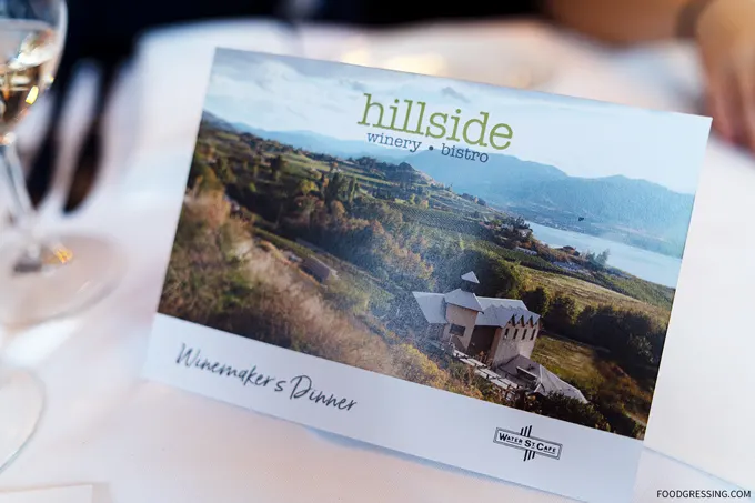 Water Street Cafe and Hillside Winery Wine Maker Dinner 2019
