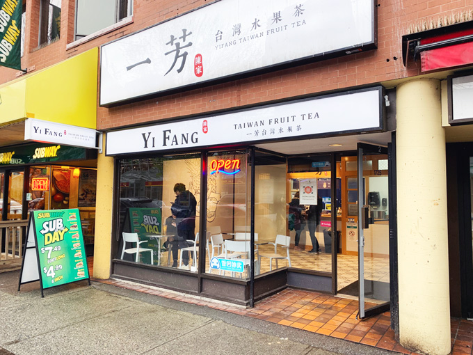 YiFang Taiwan Fruit Tea Robson Downtown Vancouver