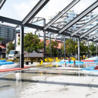 Shipyards Water Park in North Vancouver
