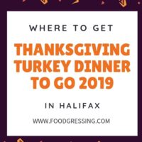 Where to get Thanksgiving Turkey Dinner to Go in Halifax 2019