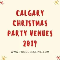 Calgary Christmas Party Venues 2019