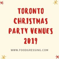 Toronto Christmas Party Venues 2019
