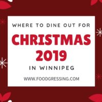 Winnipeg Christmas Brunch, Lunch and Dinner 2019