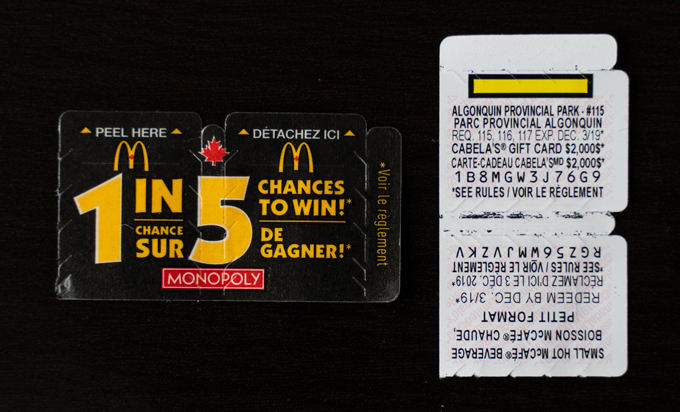 McDonald's Monopoly Canada 2022