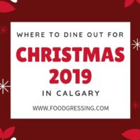 Calgary Christmas Brunch, Lunch and Dinner 2019