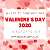 Where to Dine Out for Valentine's Day Toronto 2020
