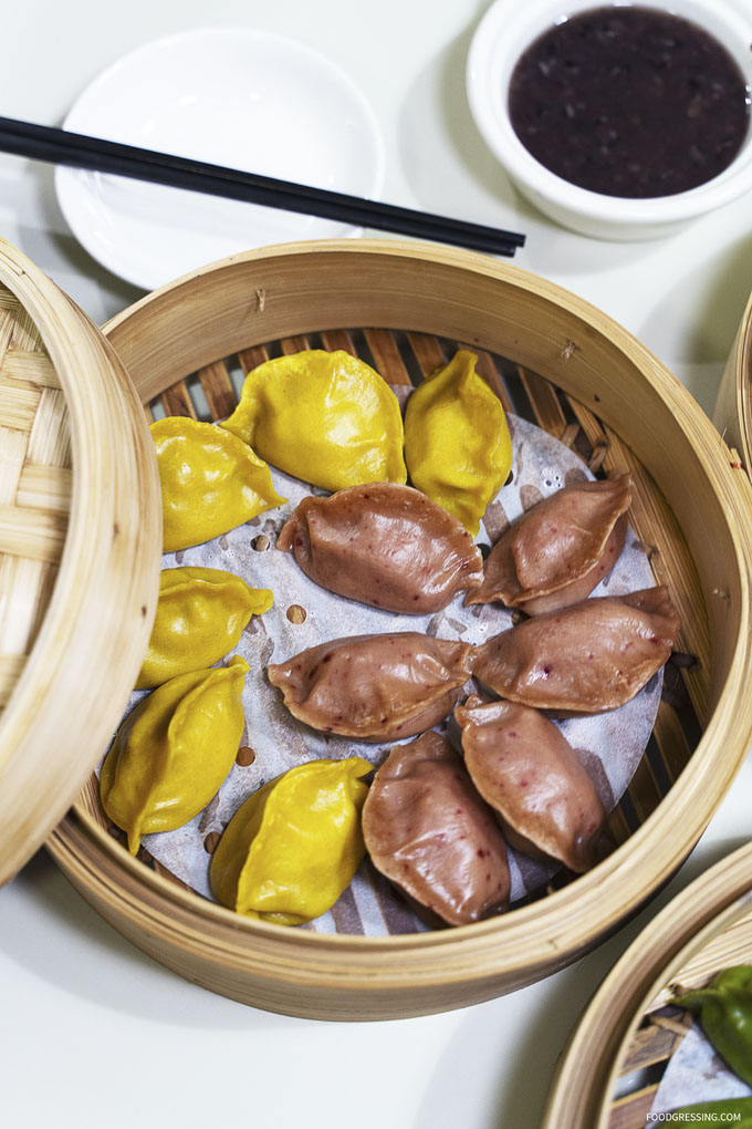 Nine Dumplings inside Robson Public Market: Colourful Handmade Dumplings Vancouver