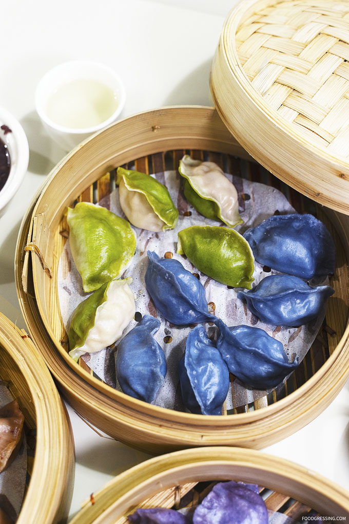 Nine Dumplings inside Robson Public Market: Colourful Handmade Dumplings Vancouver