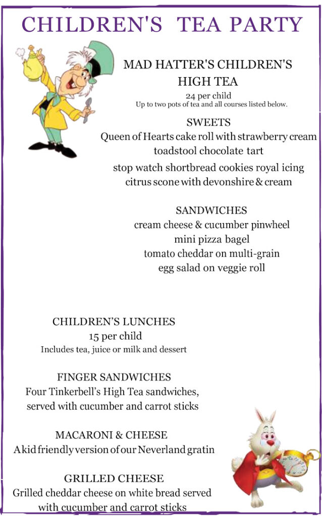 Neverland Tea Salon Vancouver: The Mad Hatter High Tea