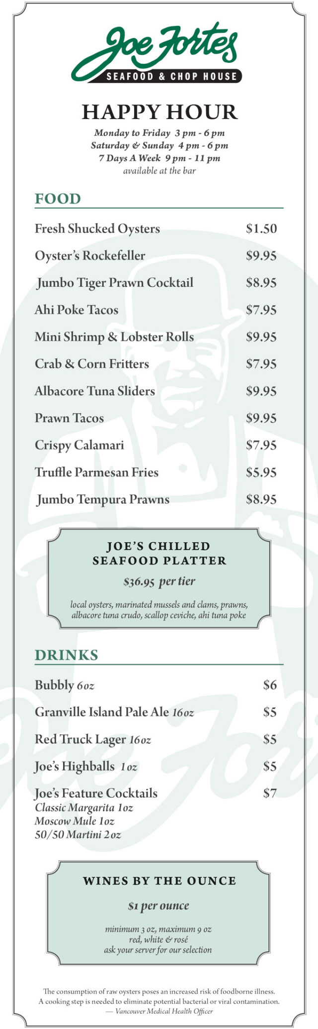 Joe Fortes Launches New Happy Hour Menu [March 2020] Foodgressing