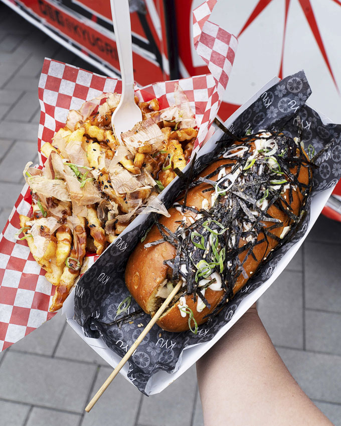 New to Vancouver’s food truck scene is Winnipeg’s Kyu Grill, known for their HEROSHIMA signature sandwiches.