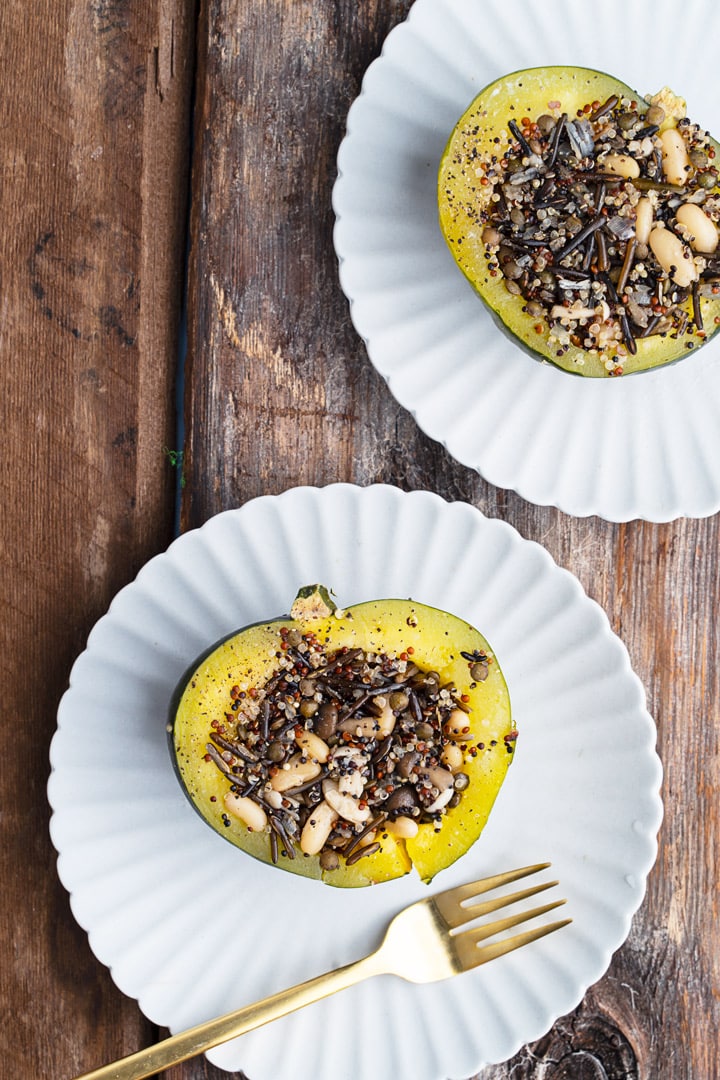 Stuffed acorn squash